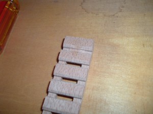 The incorrectly glued little piece of wood blocks the slot where the jacks should go through. 