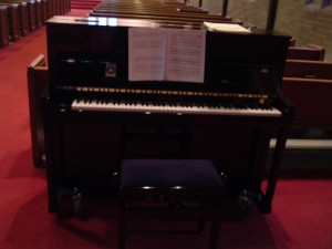 the piano at my church. It looks nice, but the sound is not great. 